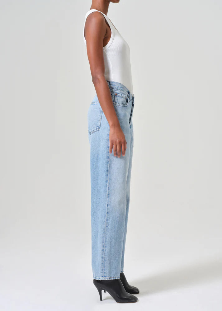 V-Waist Baggy Jeans in Prevail-Denim-Uniquities