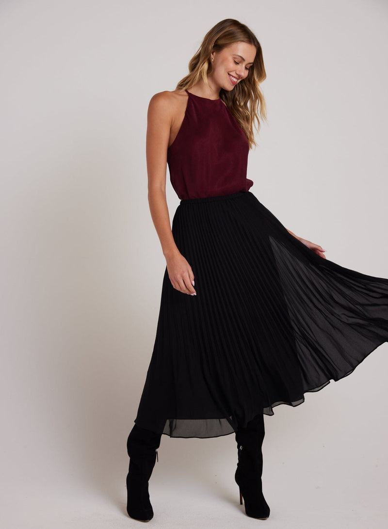 Sunburst Pleated Midi Skirt-Bottoms-Uniquities