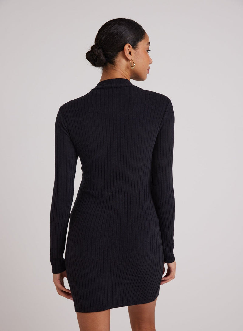 Mini Mock Neck Dress-Dresses-Uniquities