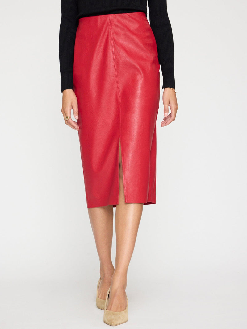 Esme Vegan Leather Skirt-Bottoms-Uniquities