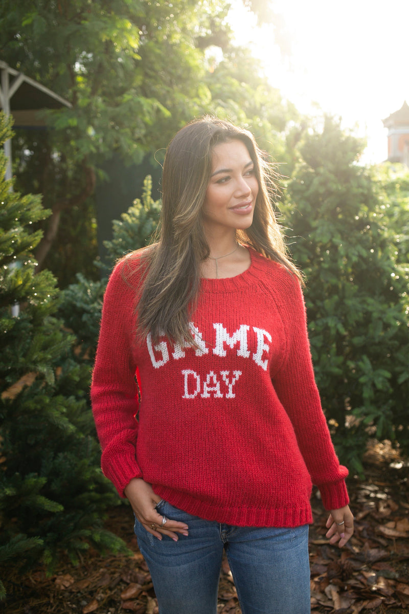 Game Day Raglan Crew Chunky-Sweaters-Uniquities