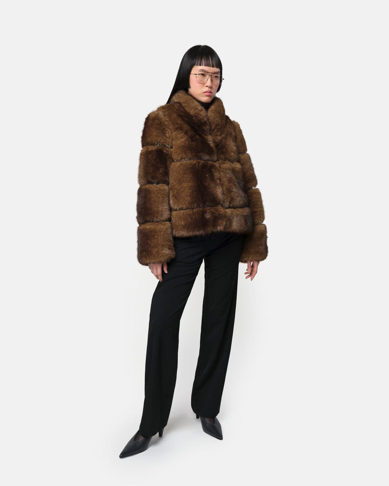 Sai Mink Short Coat-Jackets-Uniquities