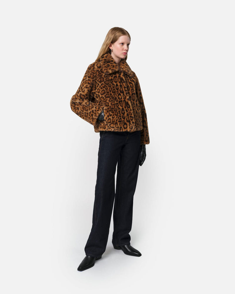 Elis Leopard Short Coat-Jackets-Uniquities