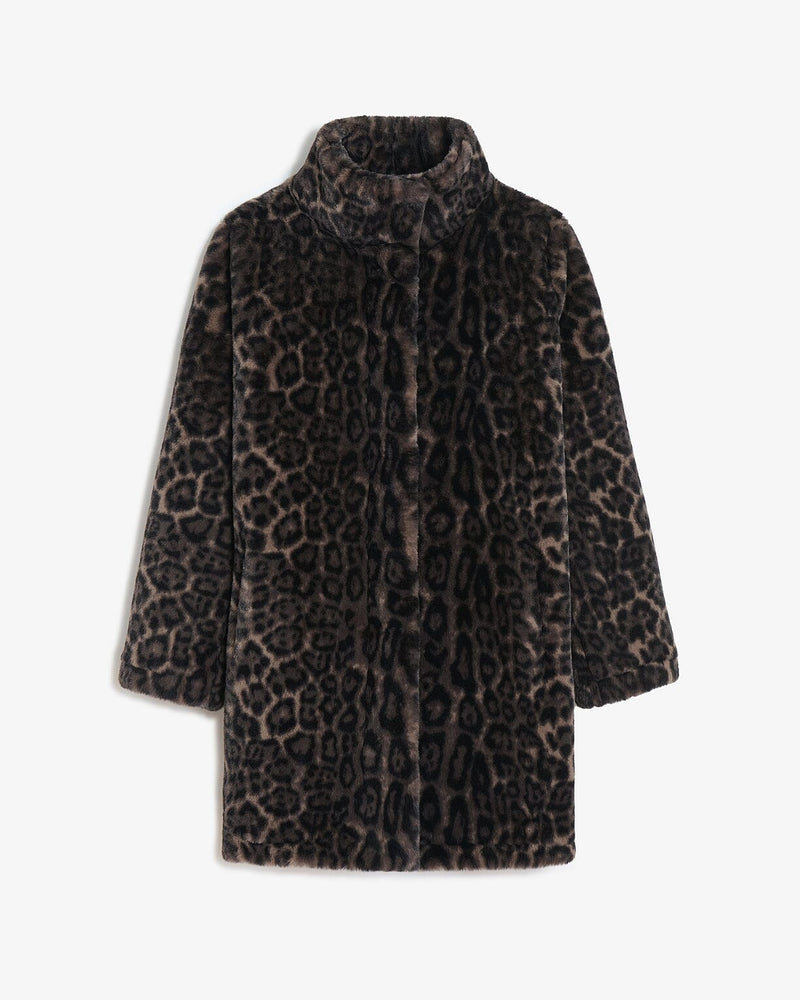 Blair Leopard Mid Length Coat-Jackets-Uniquities