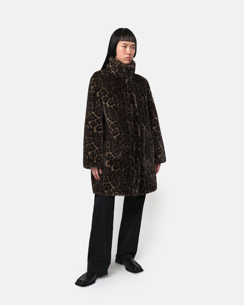 Blair Leopard Mid Length Coat-Jackets-Uniquities