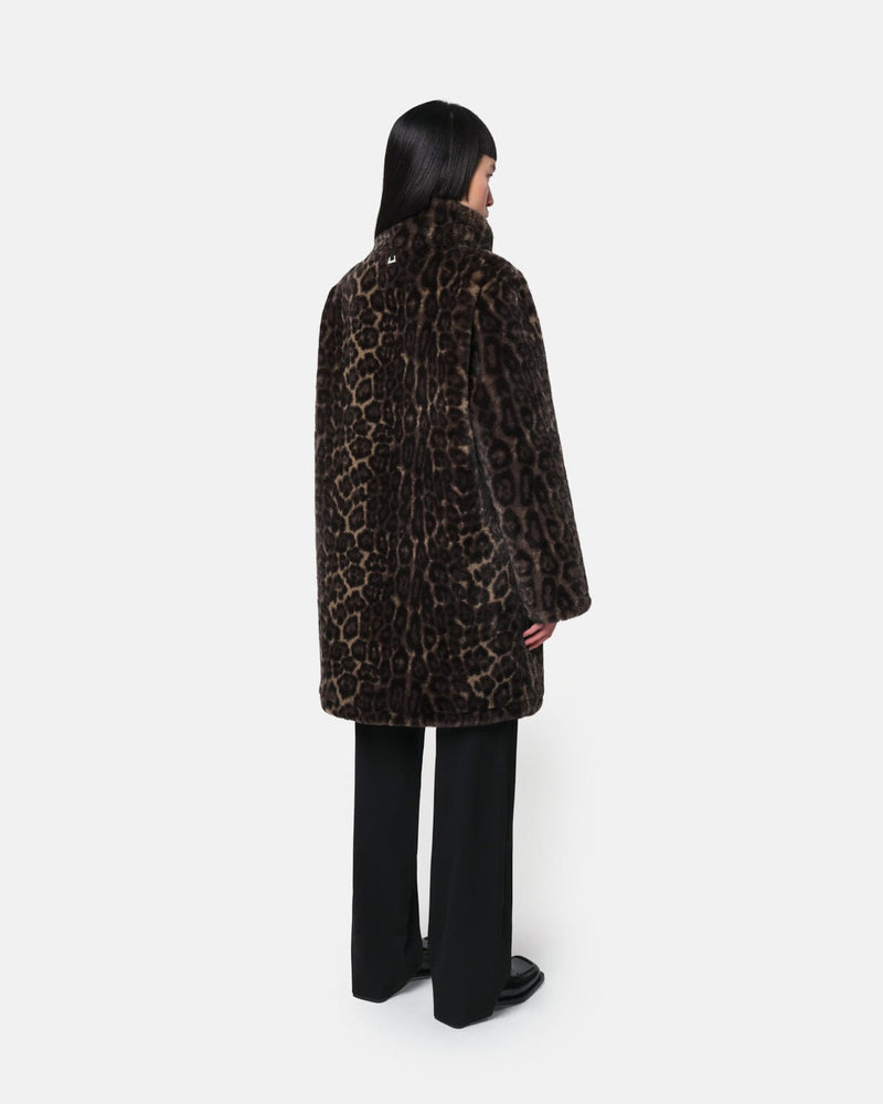 Blair Leopard Mid Length Coat-Jackets-Uniquities