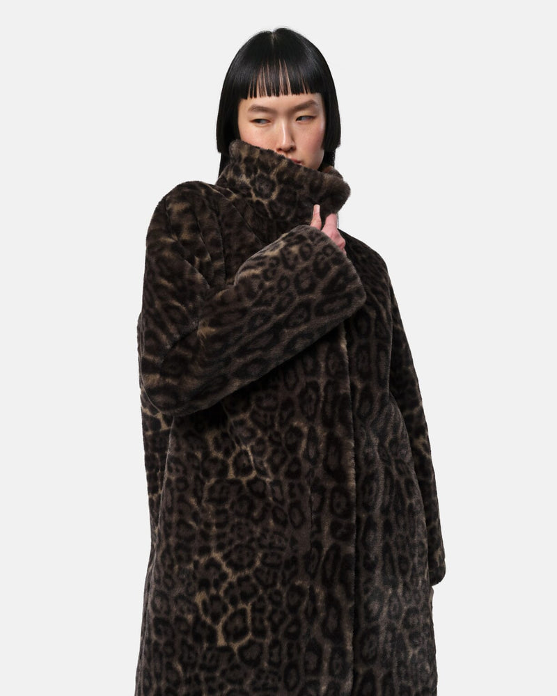 Blair Leopard Mid Length Coat-Jackets-Uniquities