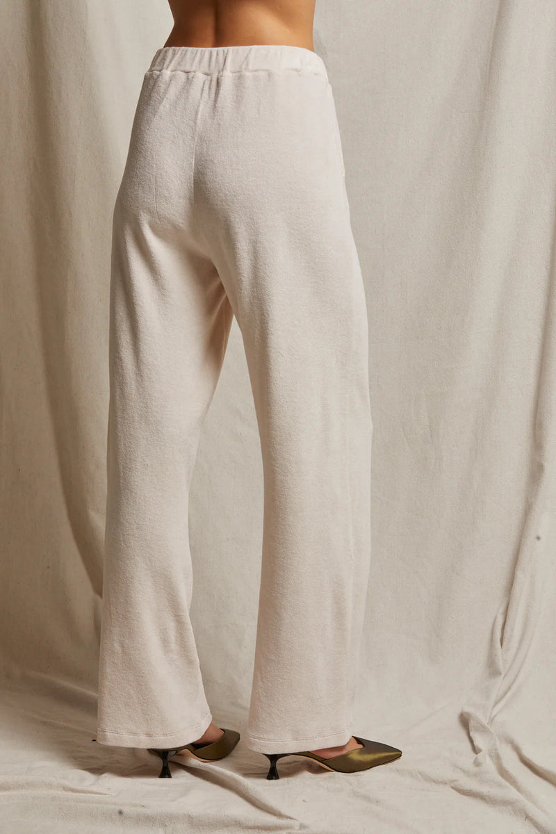 Holly Velour Wideleg Sweatpant-Bottoms-Uniquities