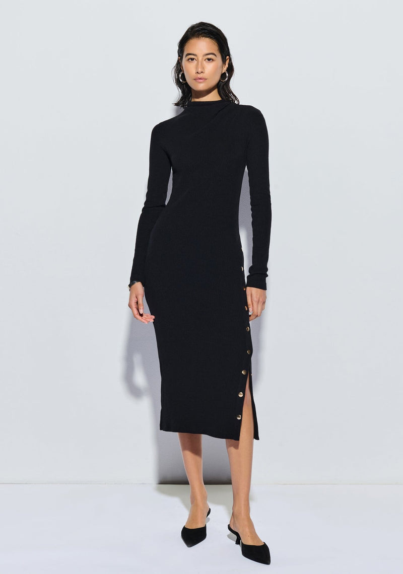 Leni Side Snap Dress-Dresses-Uniquities