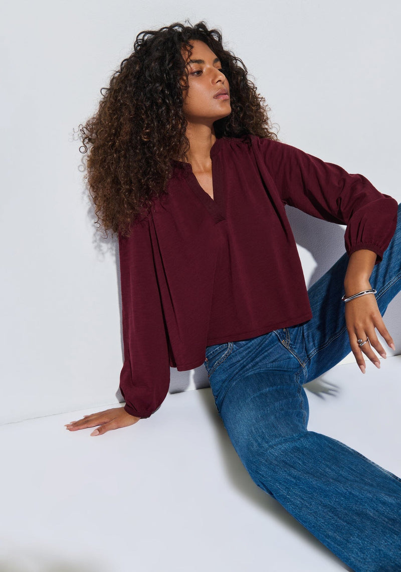 Maya V-Neck Top-Tops/Blouses-Uniquities