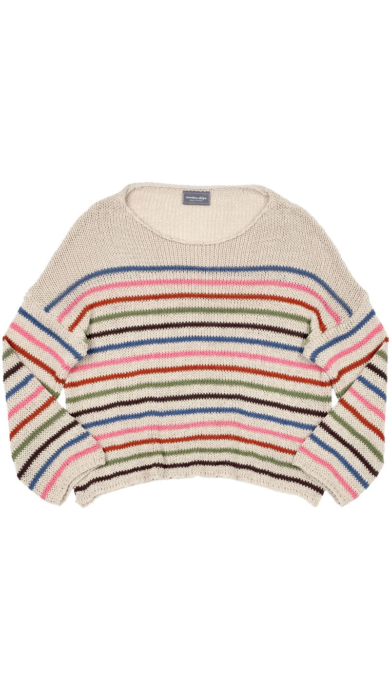 Sierra Striped Crop Sweater-Sweaters-Uniquities