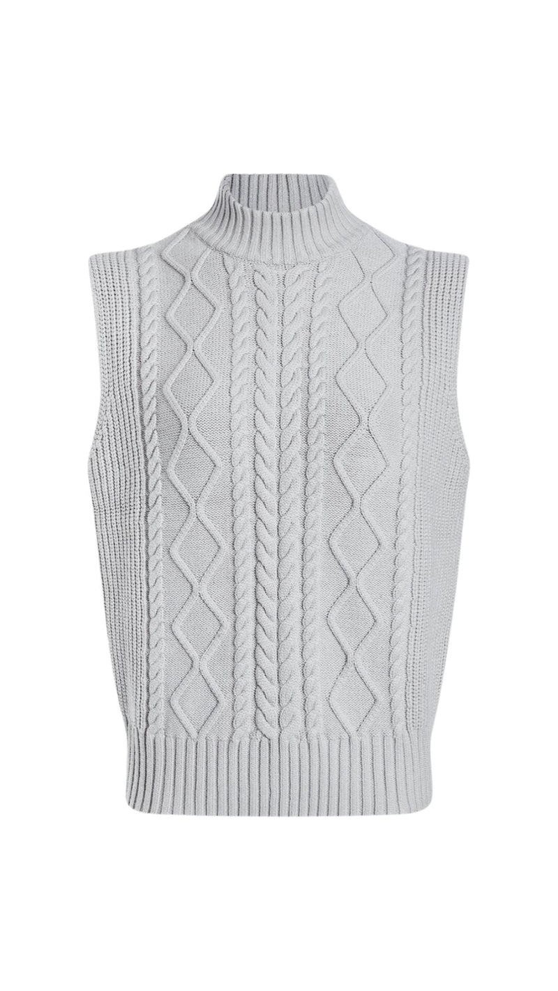 Joilette Roll Neck Vest-Sweaters-Uniquities