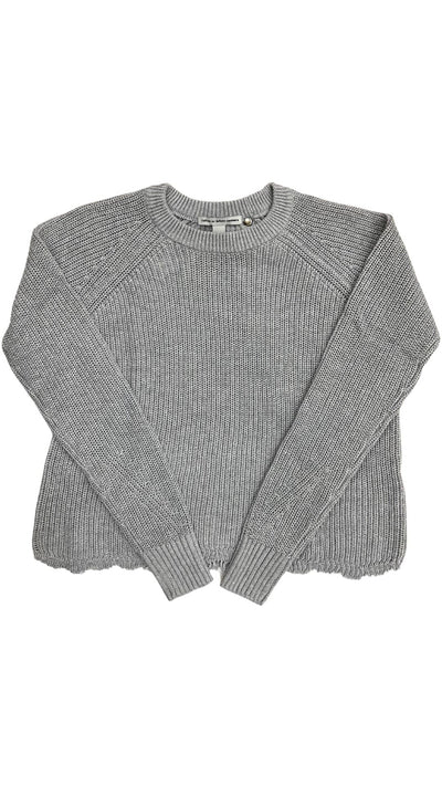 Distressed Scallop Shaker-Sweaters-Uniquities