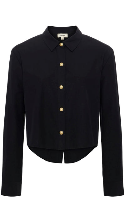 Cosette Crop Hi Low Shirt-Tops/Blouses-Uniquities