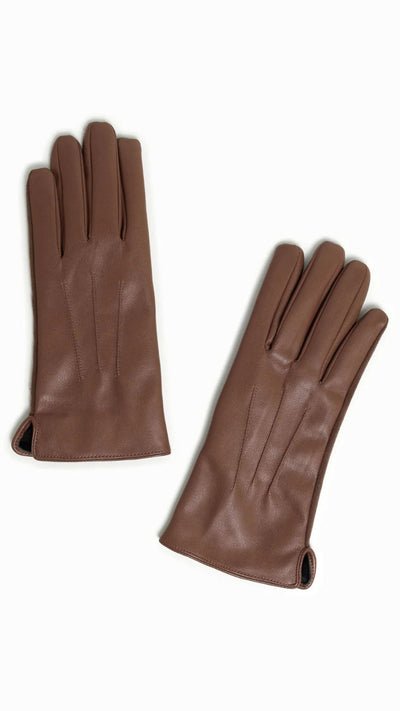 Suede/Leather Contrast Gloves-Accessories-Uniquities