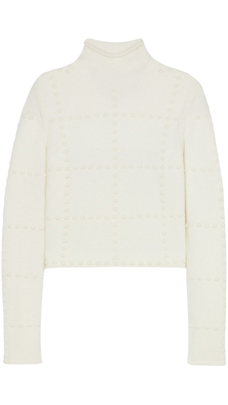 Popcorn Top Cashmere Blend-Sweaters-Uniquities