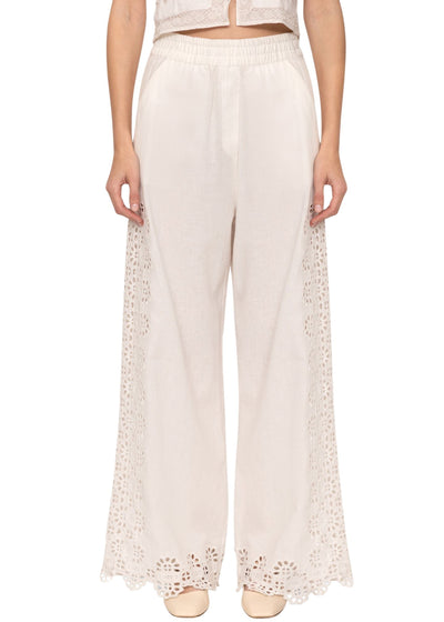 Edith Embroidery Pants-Bottoms-Uniquities