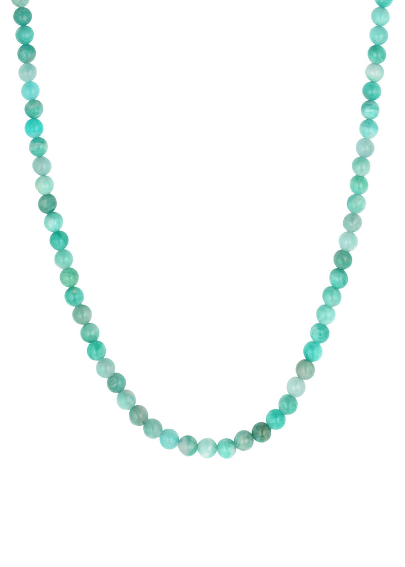 Carter Gemstone Necklace Blue Amazonite-Jewelry-Uniquities