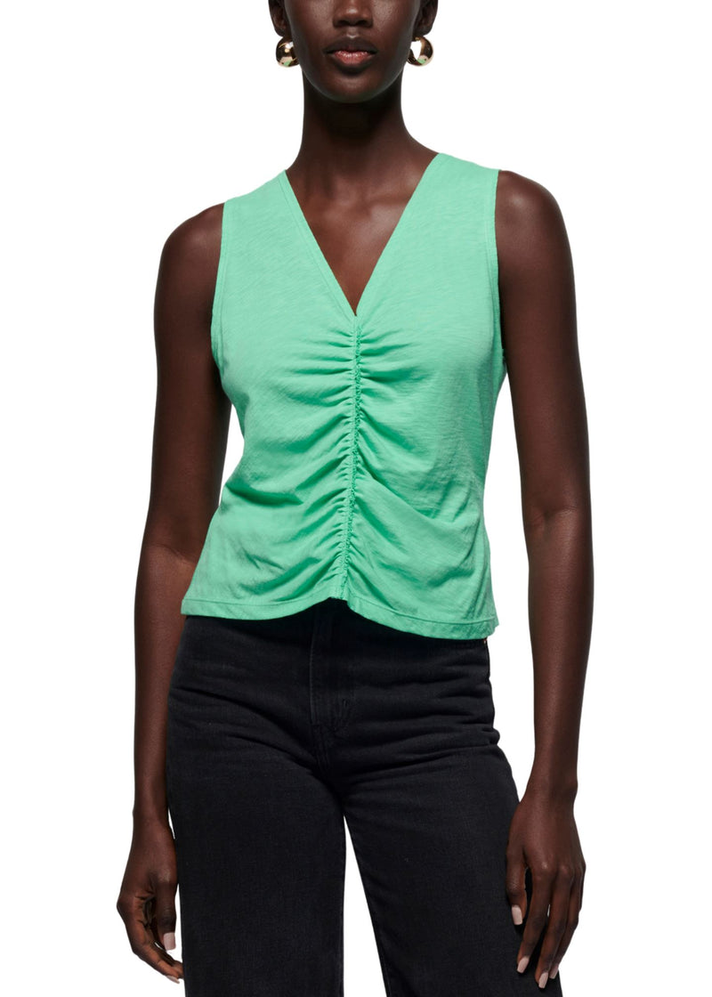 Crystal Tank With Shirring-Tops/Blouses-Uniquities