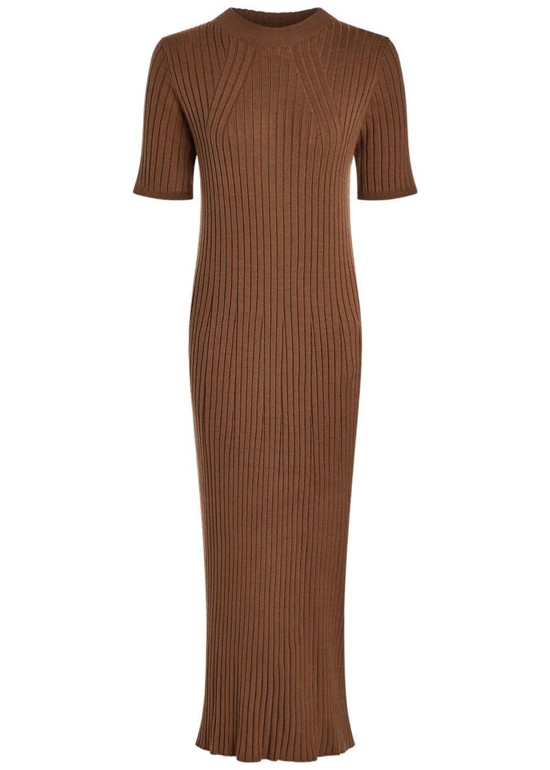 Maeve Rib Knit Midi Dress-Dresses-Uniquities