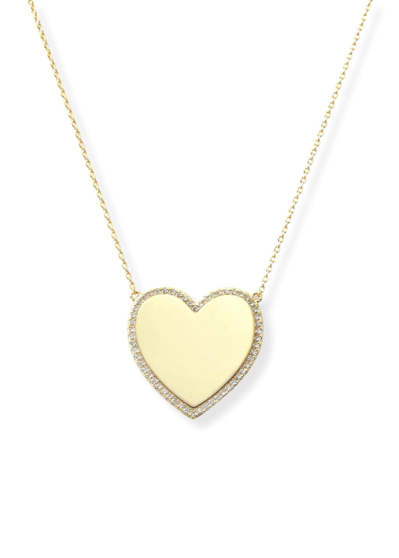 XL You Have My Heart Pave Necklace-Jewelry-Uniquities