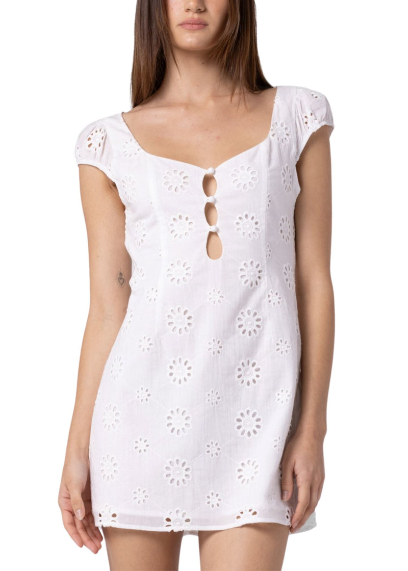 Avery Eyelet Mini Dress-Dresses-Uniquities