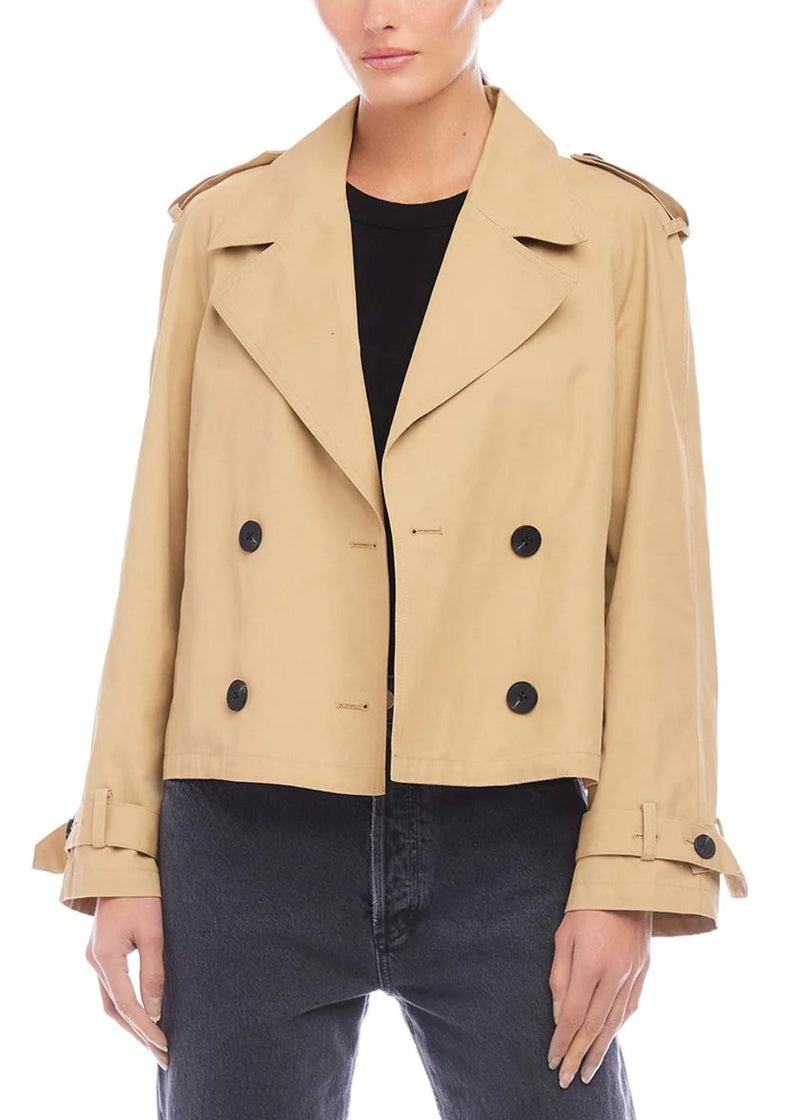 Chelsea Cropped Trench Jacket-Jackets-Uniquities