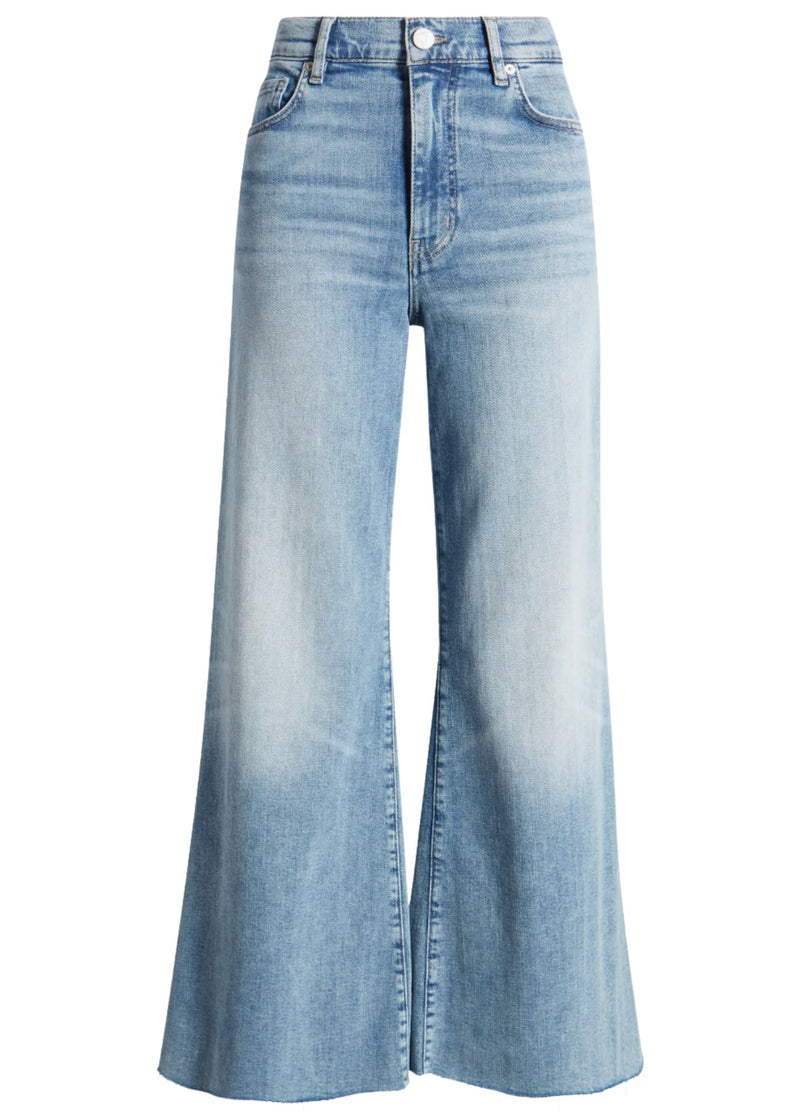 Le Palazzo Crop Raw Fray Jeans-Denim-Uniquities