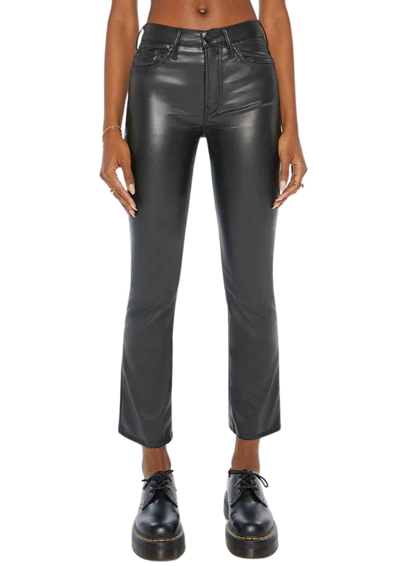 The Insider Flood Vegan Leather Jeans-Denim-Uniquities