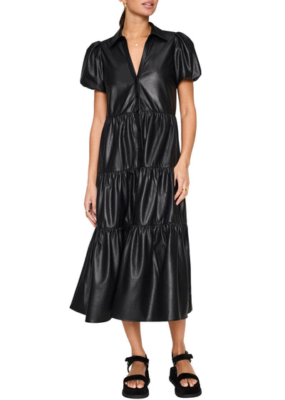 Havana Vegan Leather Dress-Dresses-Uniquities