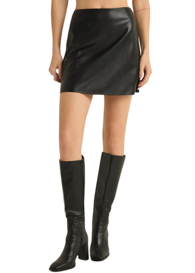 Ciera Leather Skirt-Bottoms-Uniquities