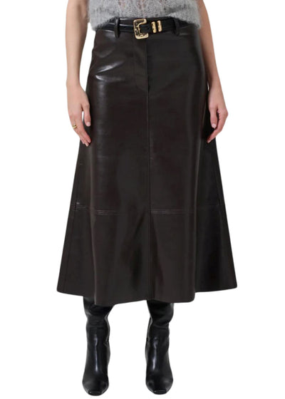 Cassia Leather Skirt-Bottoms-Uniquities