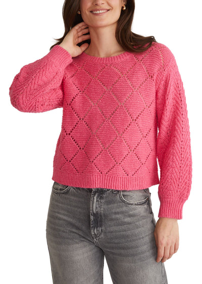 Kelsey Pointelle Pullover-Sweaters-Uniquities