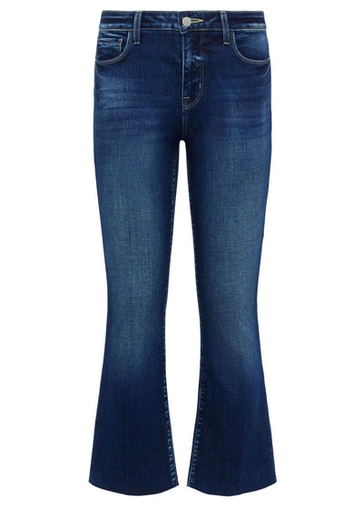 Kendra High Rise Crop Flare Jeans-Denim-Uniquities