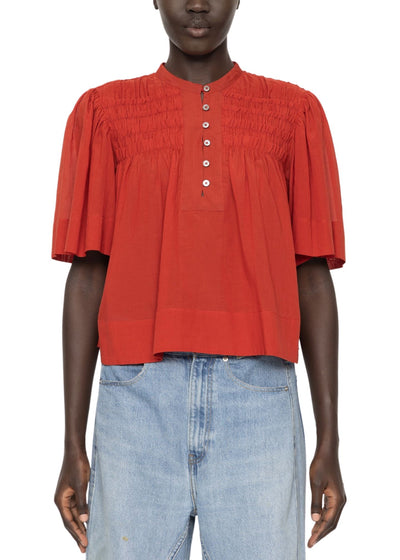 Nomi Solid Short Sleeve Top-Tops/Blouses-Uniquities