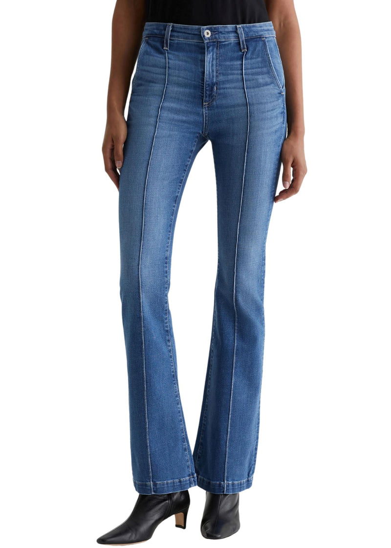 Tailored Farrah Bootcut Jeans-Denim-Uniquities