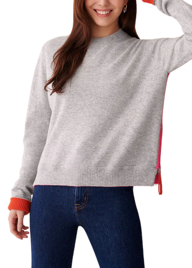 Amelia Contrast Side Sweater-Sweaters-Uniquities