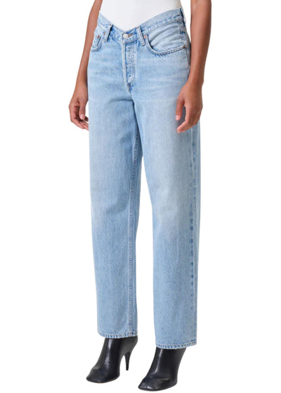 V-Waist Baggy Jeans in Prevail-Denim-Uniquities