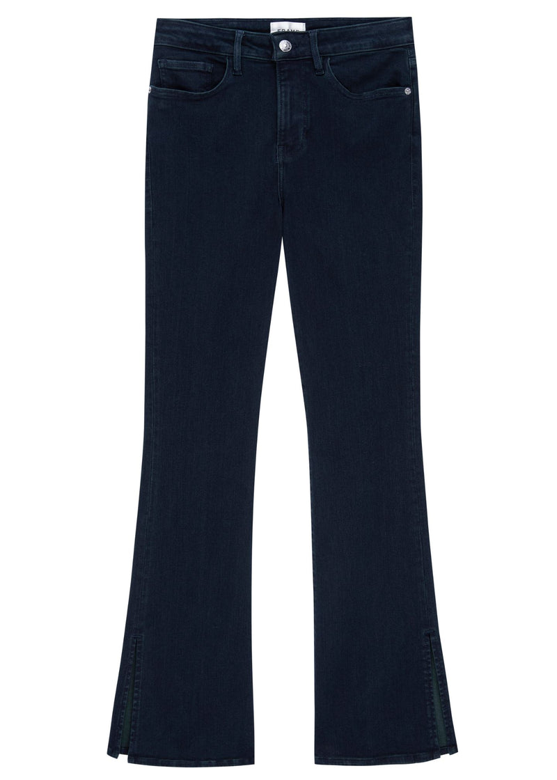 Le Mini Boot Outseam Slit Jeans-Denim-Uniquities