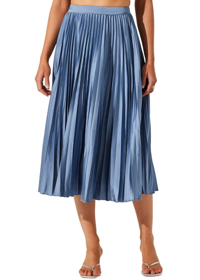 Pleated Midi Skirt-Bottoms-Uniquities