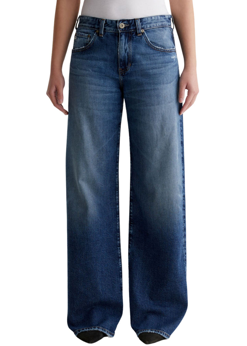 Adria Low-Rise Wide Leg Jeans-Denim-Uniquities