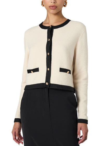 Vhari Contrast Cardigan-Sweaters-Uniquities