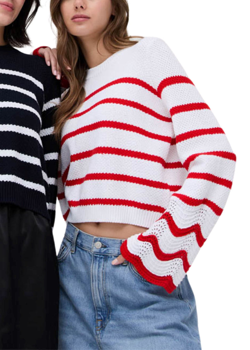 Breton Crew With Stitch Cuffs-Sweaters-Uniquities