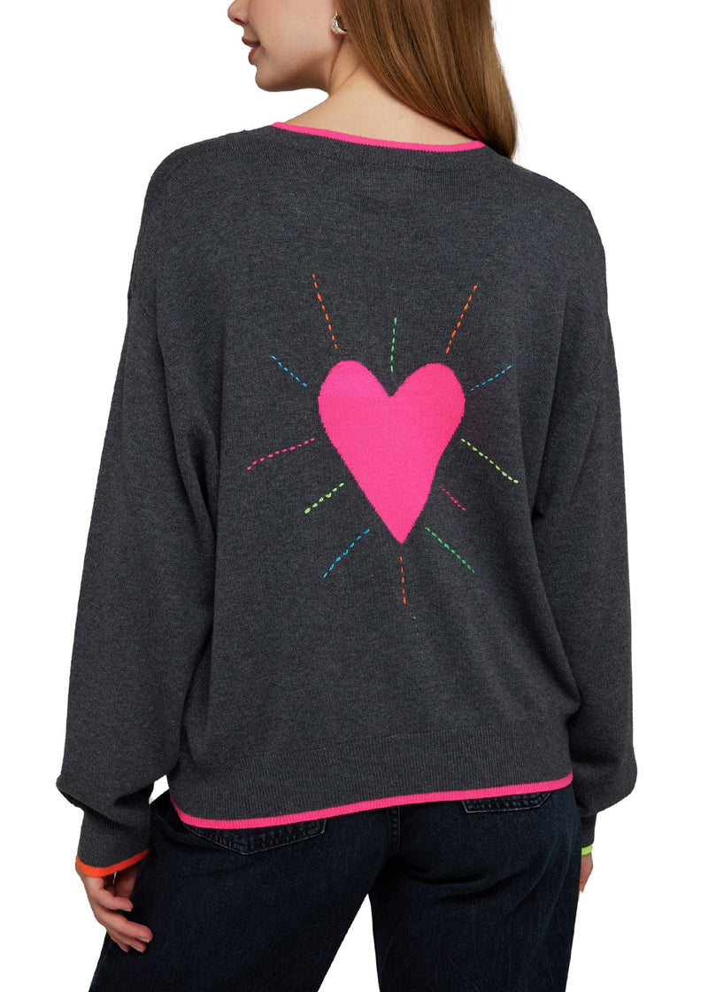 Valentina Heart Crew-Sweaters-Uniquities