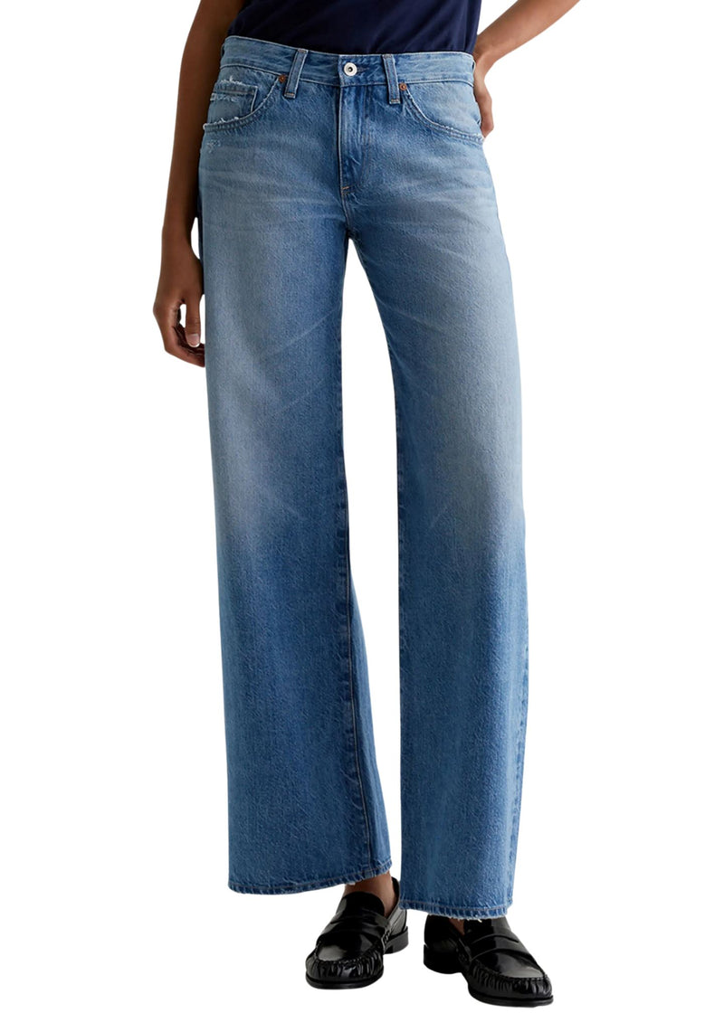 Adria Low-Rise Wide Leg Jeans-Denim-Uniquities