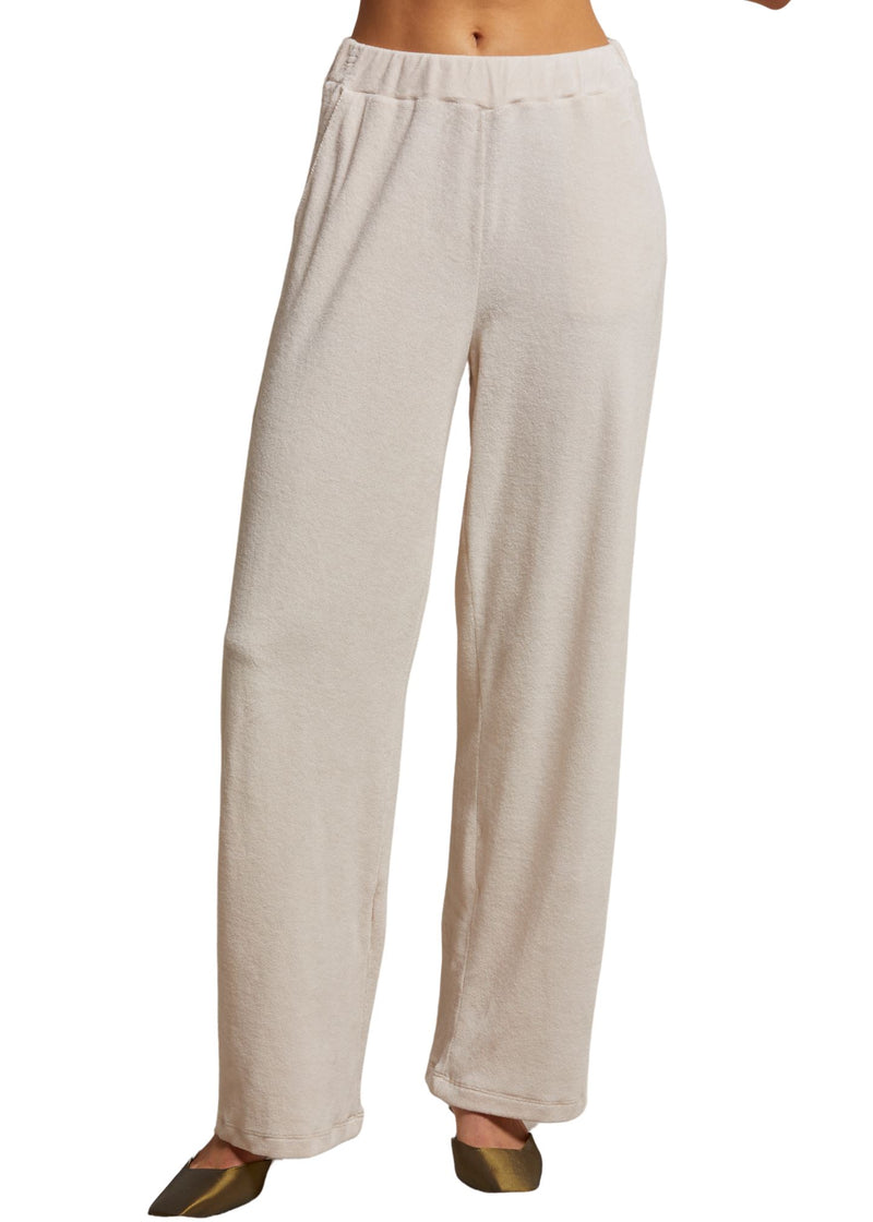 Holly Velour Wideleg Sweatpant-Bottoms-Uniquities