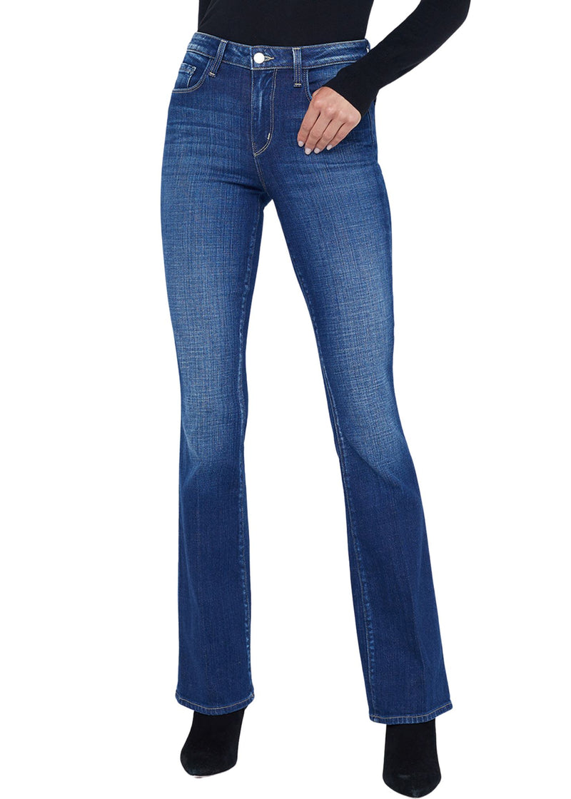 Selma High Rise Sleek Baby Boot Jeans-Denim-Uniquities