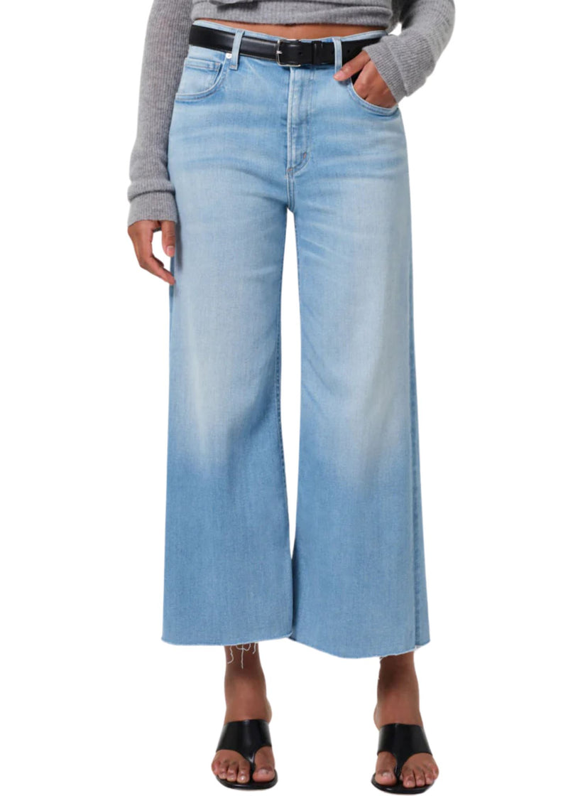 Lyra Wide Leg Crop Jeans in Belmont-Denim-Uniquities