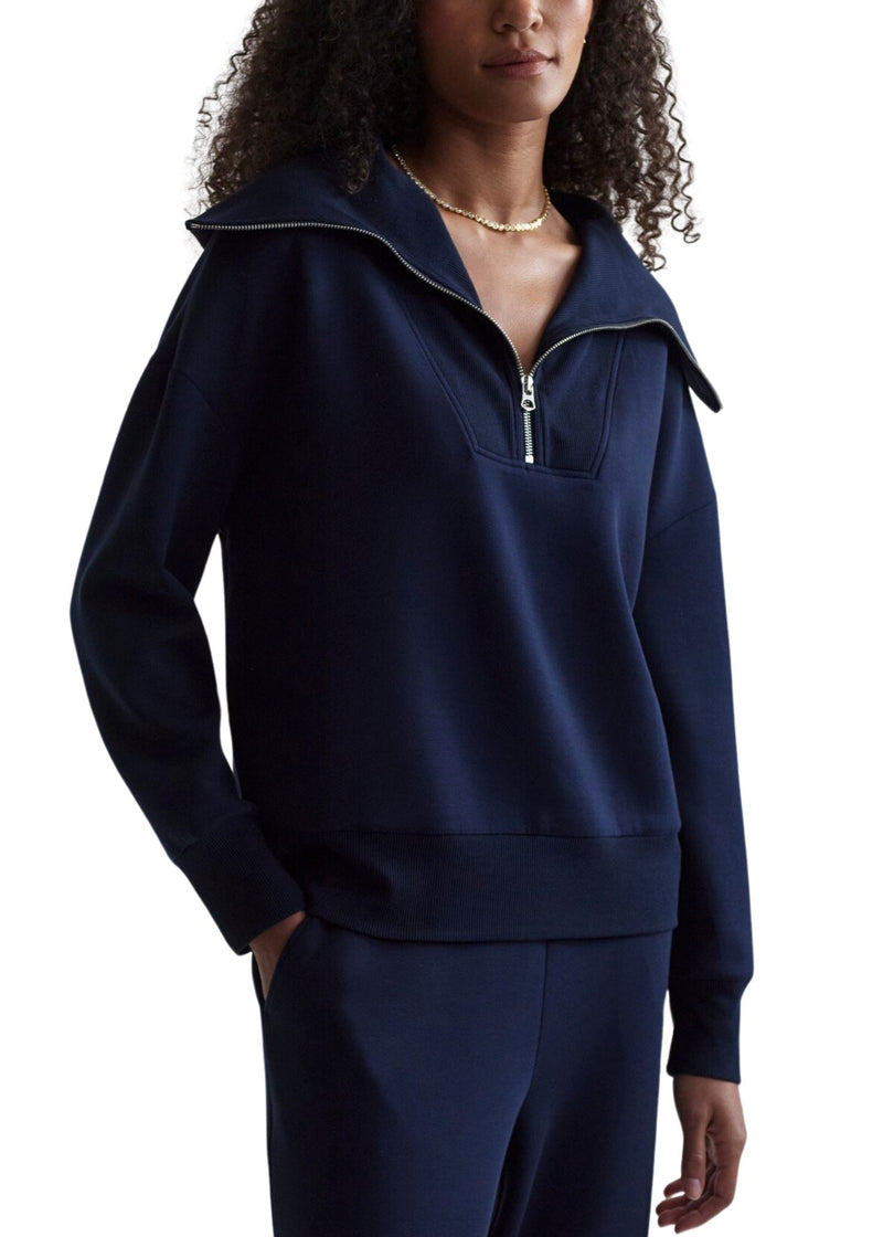 Catherine Half Zip Sweat-Sweaters-Uniquities