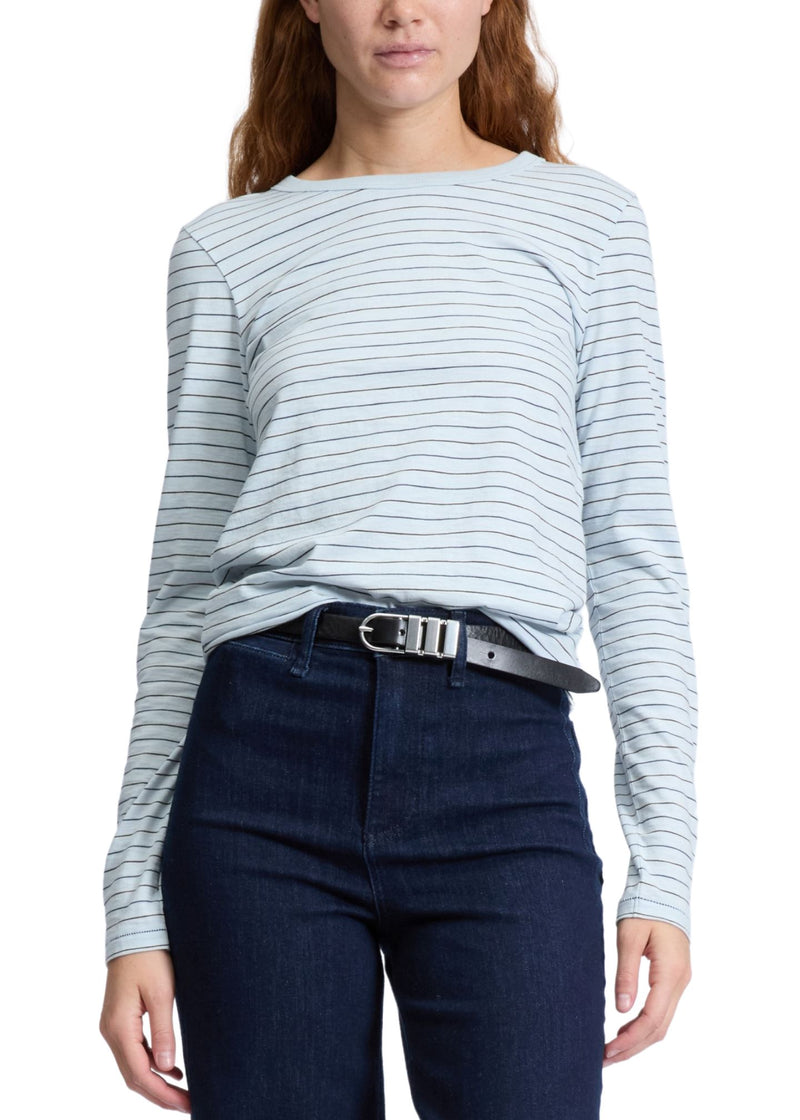 The Slub Stripe Long Sleeve Tee-Tee Shirts-Uniquities